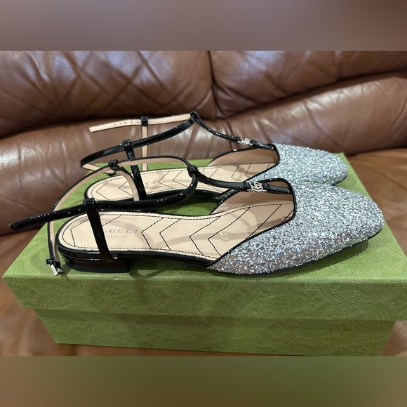 Gucci Double G Glitter Ballet Flats - Picture 7 of 7